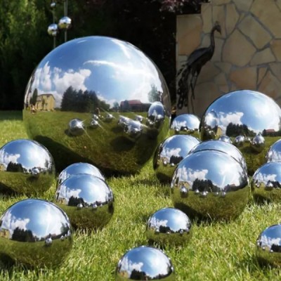 Wholesale mirror polished 20 inch stainless steel hollow sphere for garden ornament