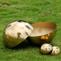 300mm 400mm 500mm 600mm 700mm 800mm 900mm 1000mm gold plated hollow stainless steel hemisphere metal half ball sphere